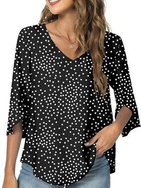 Women's V-Neck Tunic Style Blouse, Size 2XL